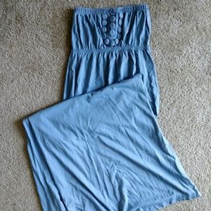 Sexy strapless maxi dress